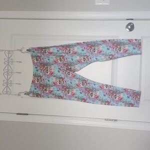 No Boundaries Skull floral print leggings Size XXL